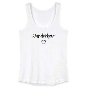 wunderbar Herz - Frauen Bio Tank Top - Weiß - Vorne