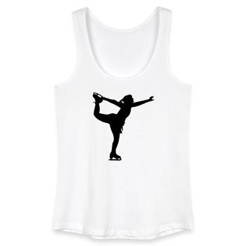 Figure Skating Dancing girl or woman - Women’s Organic Tank Top - white - Front