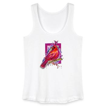 Colorful Bird - Watercolor Drawing - Beautiful Bird - Women’s Organic Tank Top - white - Front