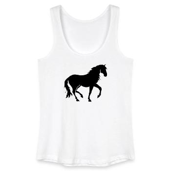 Horse PRE Pura Raza Espangnola, Andalusian Piaffe - Women’s Organic Tank Top - white - Front