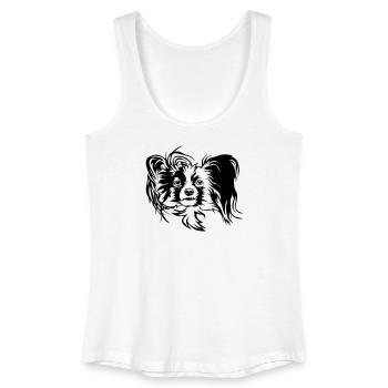 Papillon Head - Women’s Organic Tank Top - white - Front