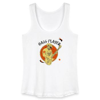Guitare Skull Rock Vintage - Débardeur bio Femme - blanc - Devant