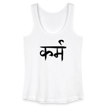 Karma-Sanskrit - Frauen Bio Tank Top - Weiß - Vorne