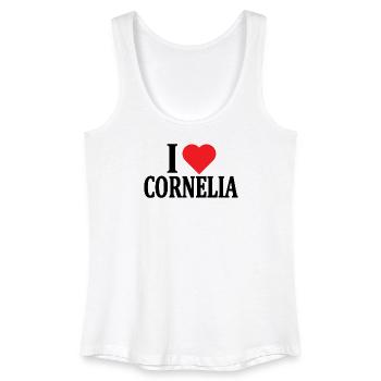 T-Shirt Ich liebe Cornelia T-Shirt Geschenkidee - Frauen Bio Tank Top - Weiß - Vorne