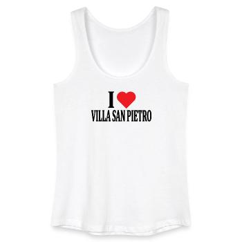 T-Shirt Ich liebe Villa San Pietro T-Shirt Sardinien - Frauen Bio Tank Top - Weiß - Vorne