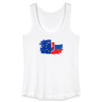 EU Slowakei Flagge Fusion - Frauen Bio Tank Top - Weiß - Vorne