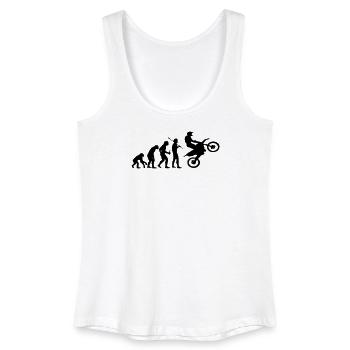 Evolution Affe zu Motocross - Frauen Bio Tank Top - Weiß - Vorne