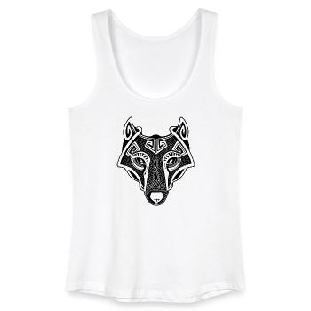 Wikingerwolf - Frauen Bio Tank Top - Weiß - Vorne