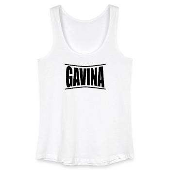 t-shirt Gavina idée cadeau t-shirt - Débardeur bio Femme - blanc - Devant