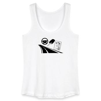 Highway car driver's license - Women’s Organic Tank Top - white - Front