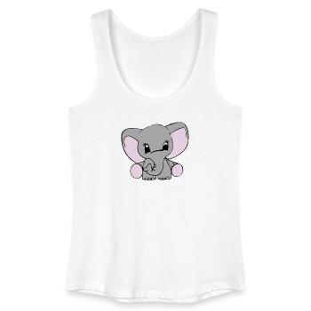 Elefant mit großen Ohren – Kinderzimmer Motiv - Frauen Bio Tank Top - Weiß - Vorne