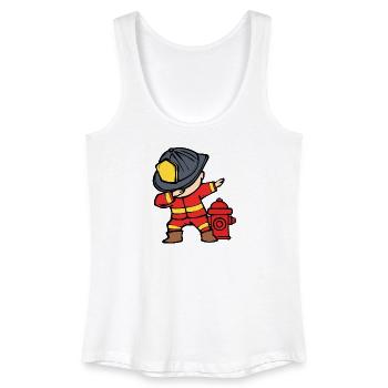Rescuer Firefighter Helmet Fire Hose Fire Brigade - Women’s Organic Tank Top - white - Front
