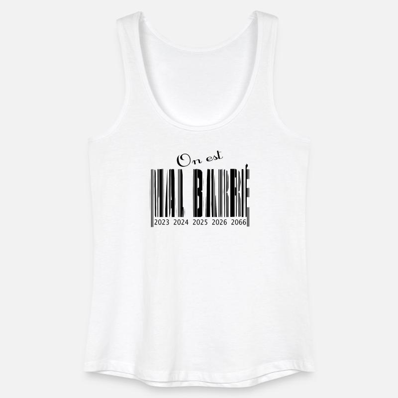 Poorly crossed out barcode - Women’s Organic Tank Top - white