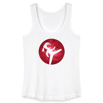 Ninja Fighter Symbol Martial Arts Red Planet Moon - Women’s Organic Tank Top - white - Front