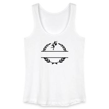Ice dancing or figure skating in laurel wreath - Women’s Organic Tank Top - white - Front