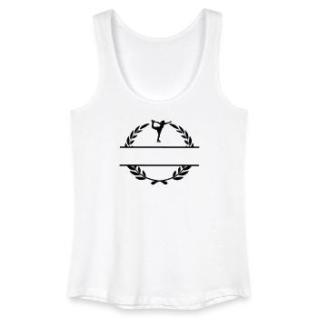 Figure skater in laurel wreath - Women’s Organic Tank Top - white - Front