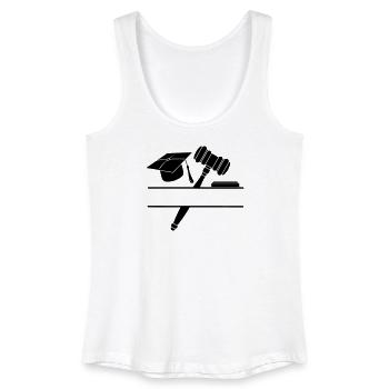 Monogram judge lawyer - Women’s Organic Tank Top - white - Front