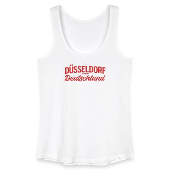 Düsseldorf Deutschland Retro Schriftlogo - Frauen Bio Tank Top - Weiß - Vorne