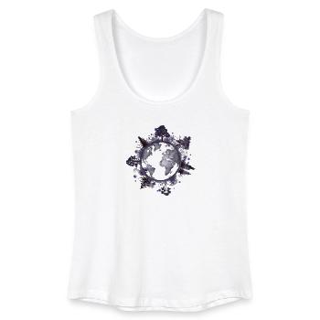 World Earth - mystischer Planet Klimaschutz - Frauen Bio Tank Top - Weiß - Vorne