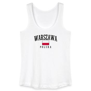 Minimalistische Polnische Flagge Farbblock - Frauen Bio Tank Top - Weiß - Vorne
