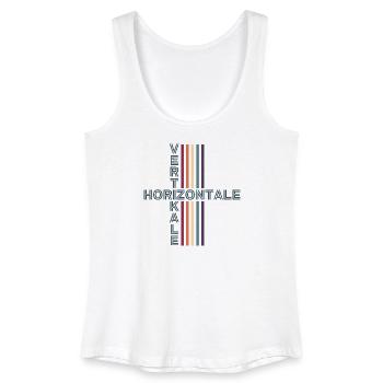 Horizontal Vertical Retro Vintage - Women’s Organic Tank Top - white - Front