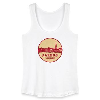 Aarhus Vintage City Logo Circle - Débardeur bio Femme - blanc - Devant