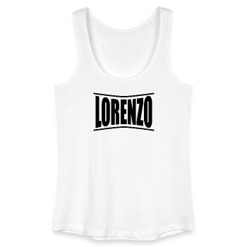 t-shirt name Lorenzo t-shirt gift idea - Women’s Organic Tank Top - white - Front