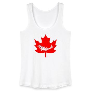 Logo du poisson-feuille d’érable du Canada - Débardeur bio Femme - blanc - Devant