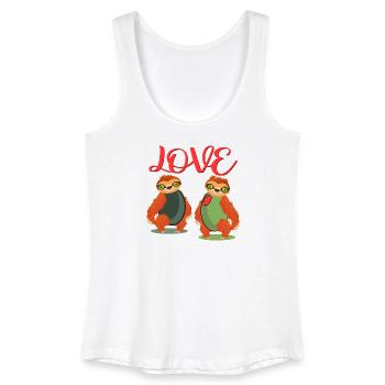 LOVE SLOTH OLIVES COSTUMES POUR COUPLES - Débardeur bio Femme - blanc - Devant