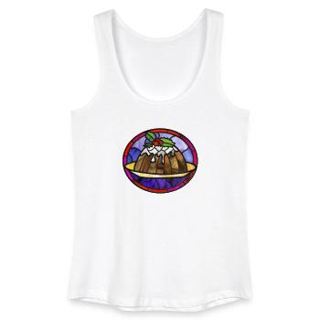 Christmas pudding. Christmas illustration - Women’s Organic Tank Top - white - Front