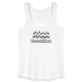 Bierathlon, Beer, Biathlon, Puns, Puns - Women’s Organic Tank Top - white - Front