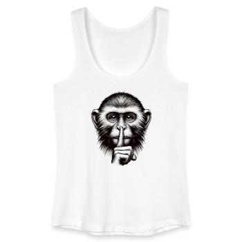 Silent Monkey - Logo - Women’s Organic Tank Top - white - Front