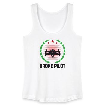 Pilote de drone - Débardeur bio Femme - blanc - Devant