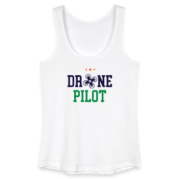 Pilote de drone - Débardeur bio Femme - blanc - Devant