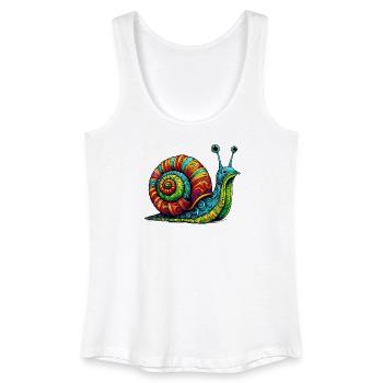 Schnecke - Frauen Bio Tank Top - Weiß - Vorne