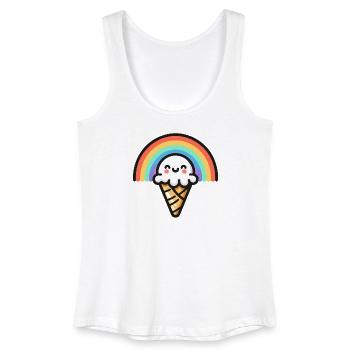 Rainbow Scoop: The Sweetest Arc - Women’s Organic Tank Top - white - Front