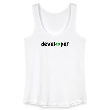 Développeur Spruch Coden Softwareentwickler Nerd - Débardeur bio Femme - blanc - Devant