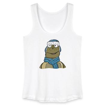 Tortue en hiver - Débardeur bio Femme - blanc - Devant