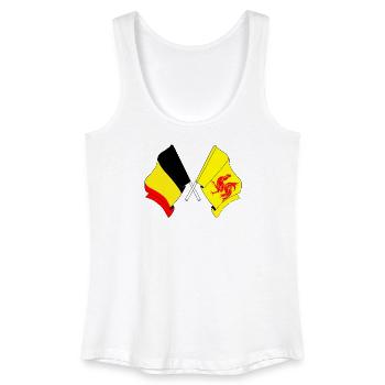 Drapeau de la Belgique, drapeau de la Wallonie - Débardeur bio Femme - blanc - Devant