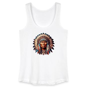 Amerikanischer Indianer Amerikanische Rote Haut - Frauen Bio Tank Top - Weiß - Vorne