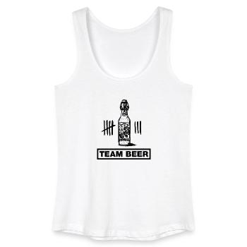 Bottle of beer, beer, cerveza (bachelor party team design) - Women’s Organic Tank Top - white - Front