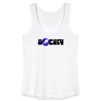 Eishockey Wintersport Schifahren Skifahrer Kalt - Frauen Bio Tank Top - Weiß - Vorne