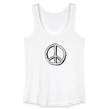 Peace Sign - Women’s Organic Tank Top - white - Front