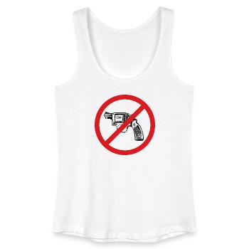 Stop War / Revolver interdit ! - Débardeur bio Femme - blanc - Devant