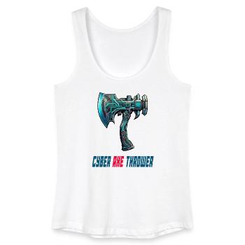 Hache à lancer une cyberhache, design sportif - Débardeur bio Femme - blanc - Devant