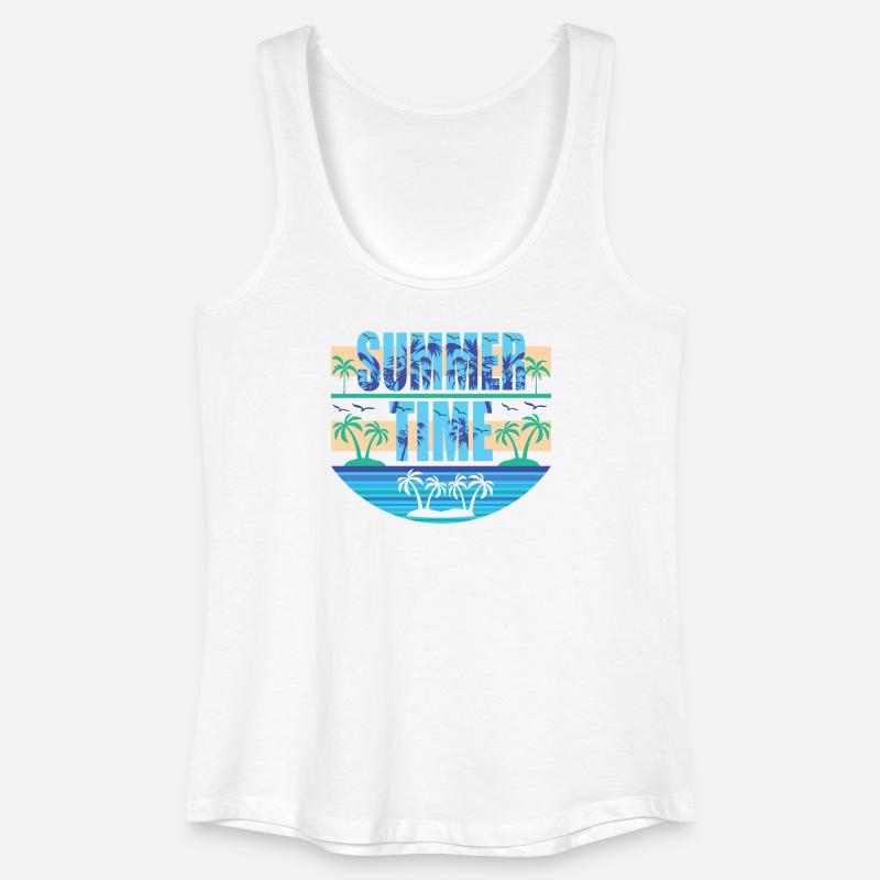Summer Time - Women’s Organic Tank Top - white