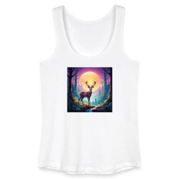 Deer in the forest - Women’s Organic Tank Top - white - Front