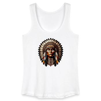 Amerikanischer Indianer Amerikaner - Frauen Bio Tank Top - Weiß - Vorne