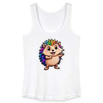 Kinder süßer Cartoon Igel - Frauen Bio Tank Top - Weiß - Vorne