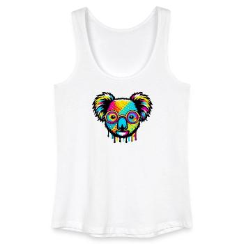 Koala avec des lunettes - Débardeur bio Femme - blanc - Devant